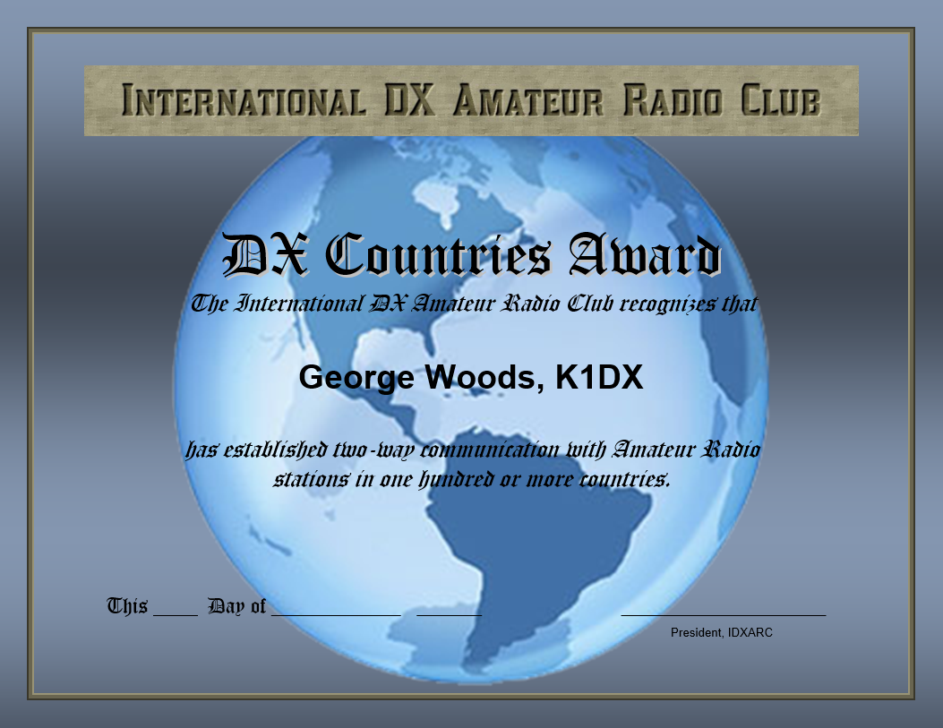 DX Countries Award